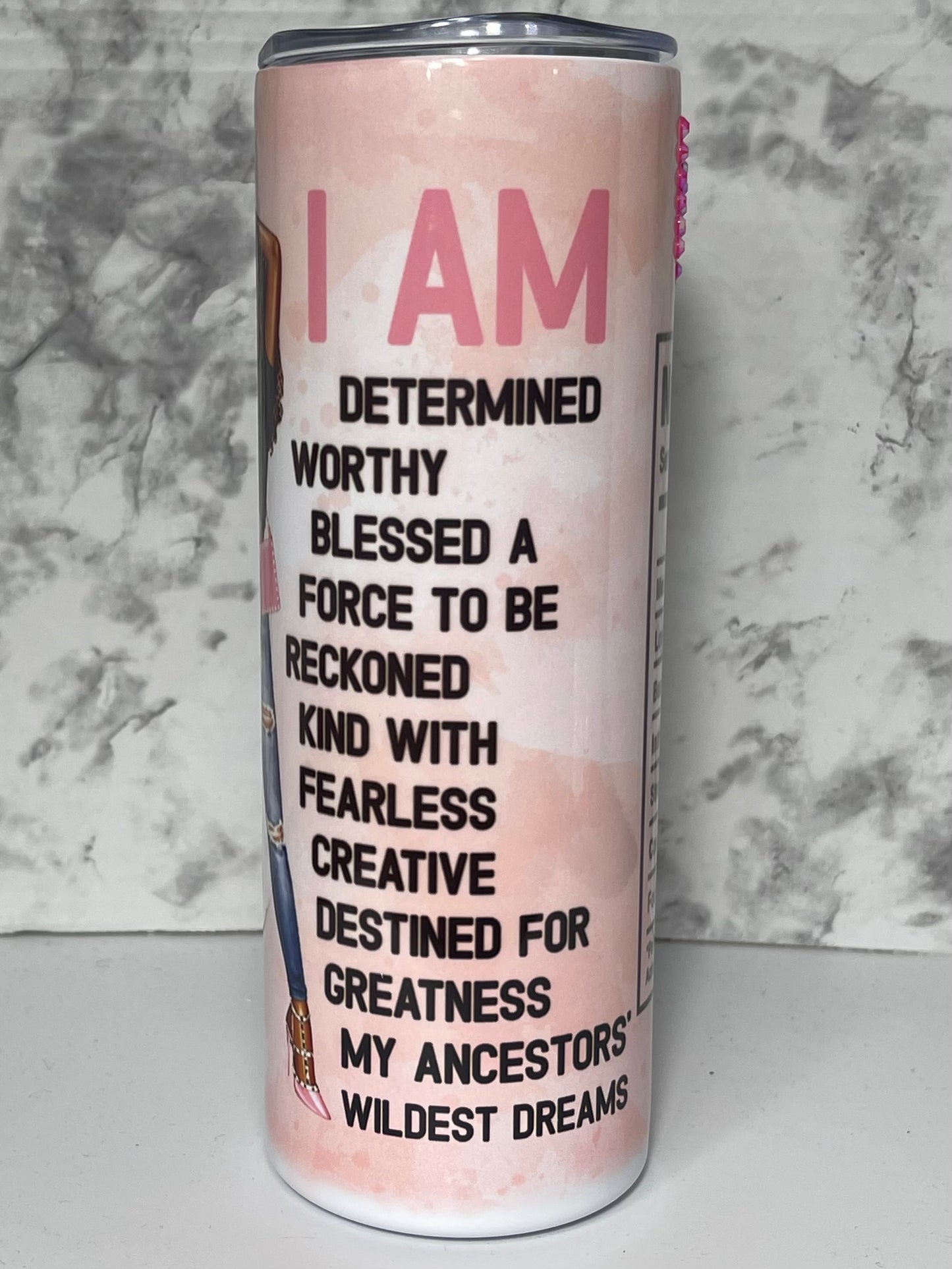 I Am Customized 20oz Skinny Tumbler