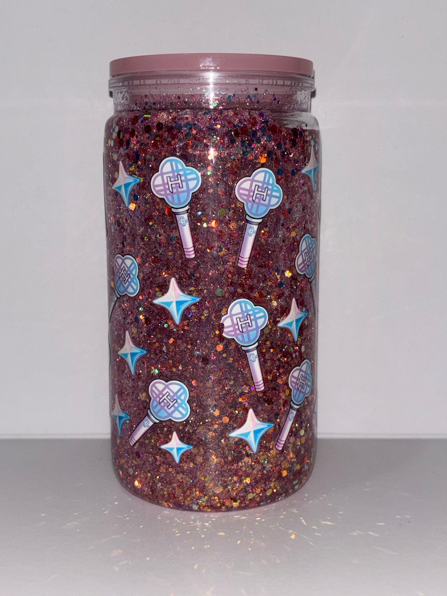 16oz K-Pop Inspired Snowglobe Tumbler | Ready to Ship Glitter Cup