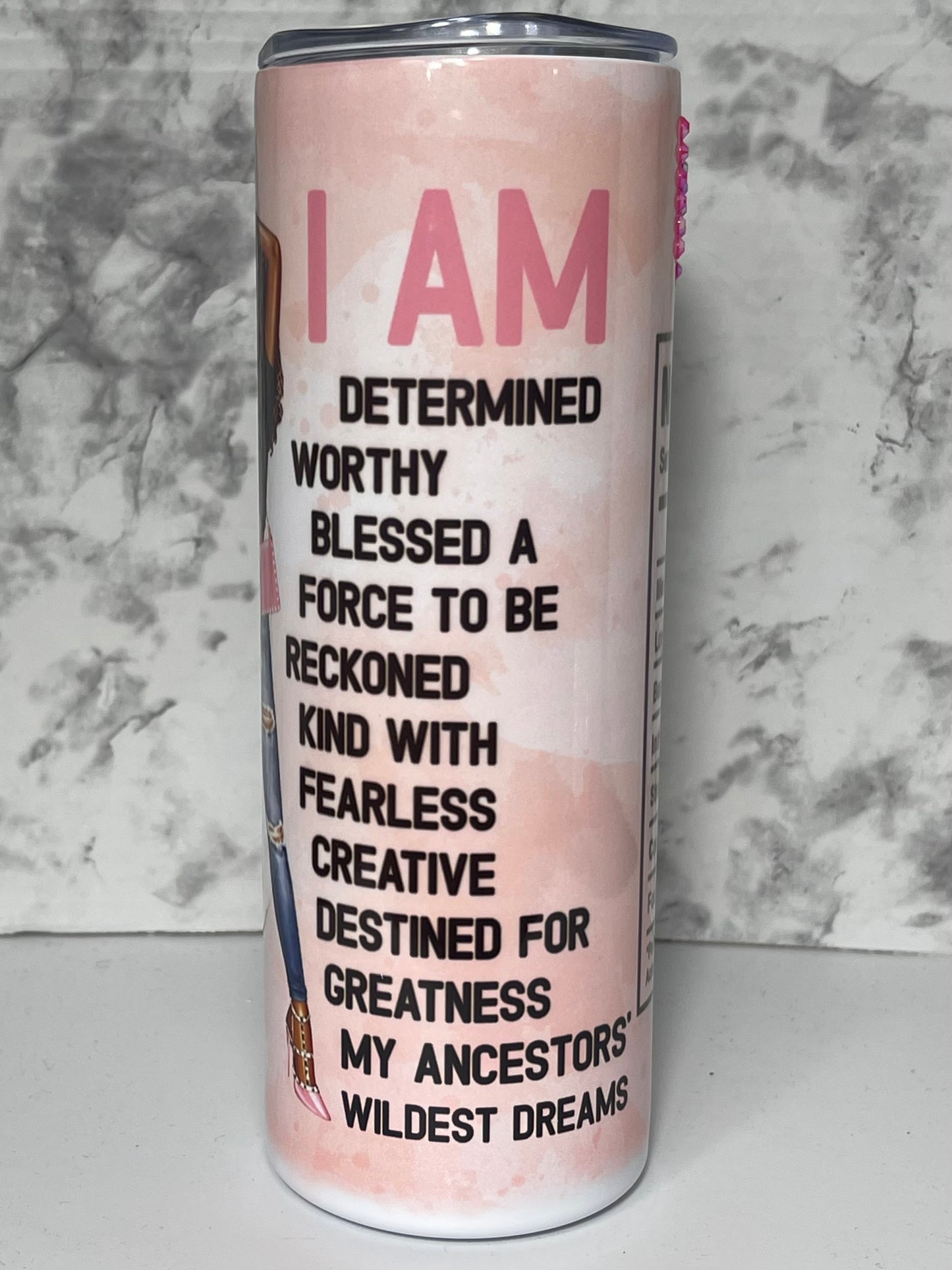 I Am Customized 20oz Skinny Tumbler