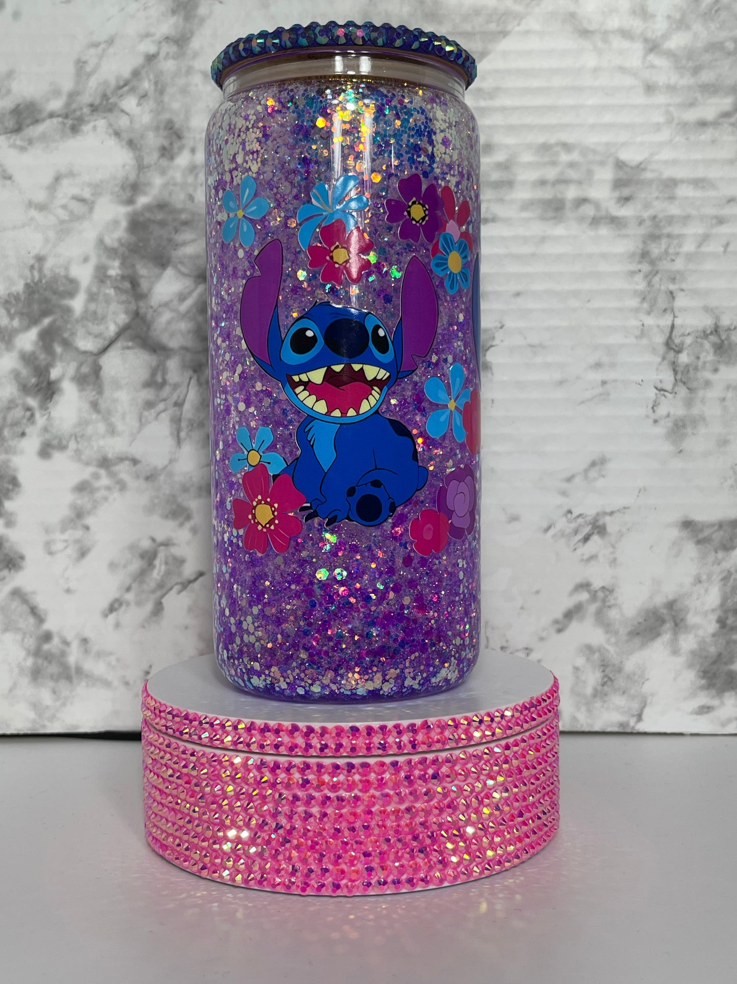 Stitch Snow Globe Tumbler