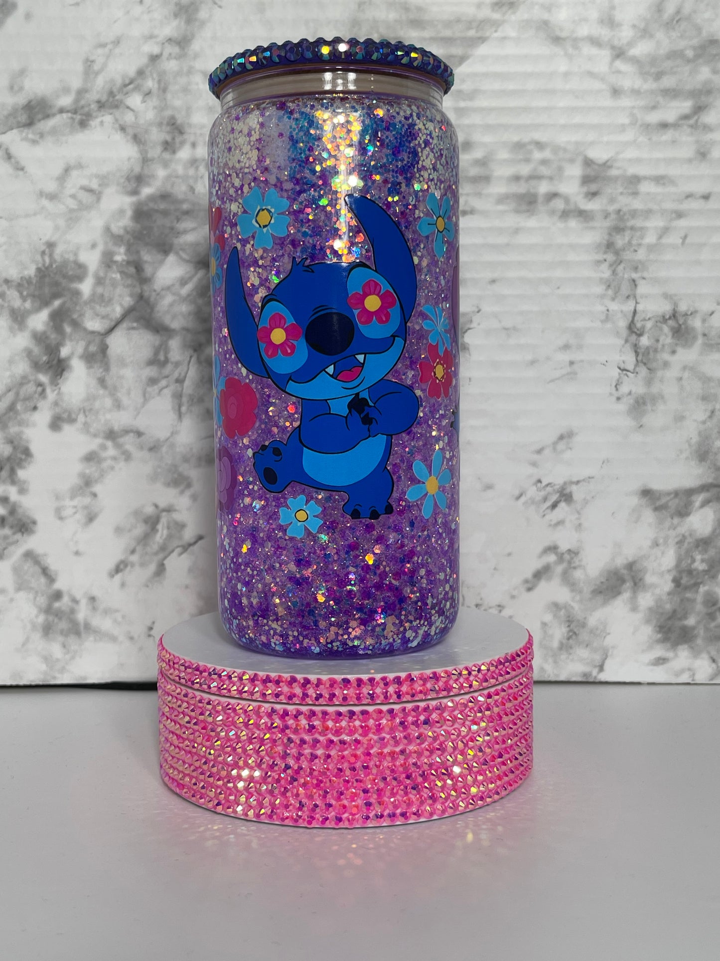 Stitch Snow Globe Tumbler