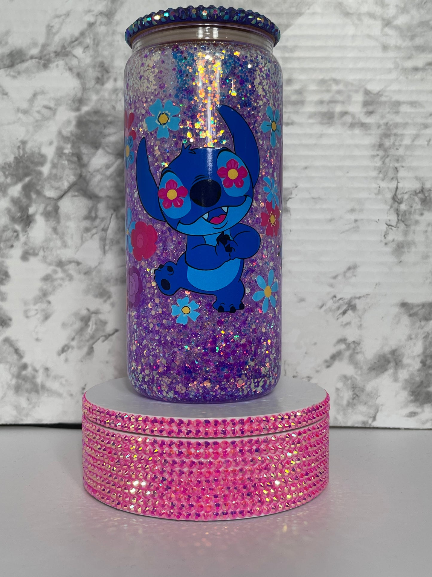 Stitch Snow Globe Tumbler