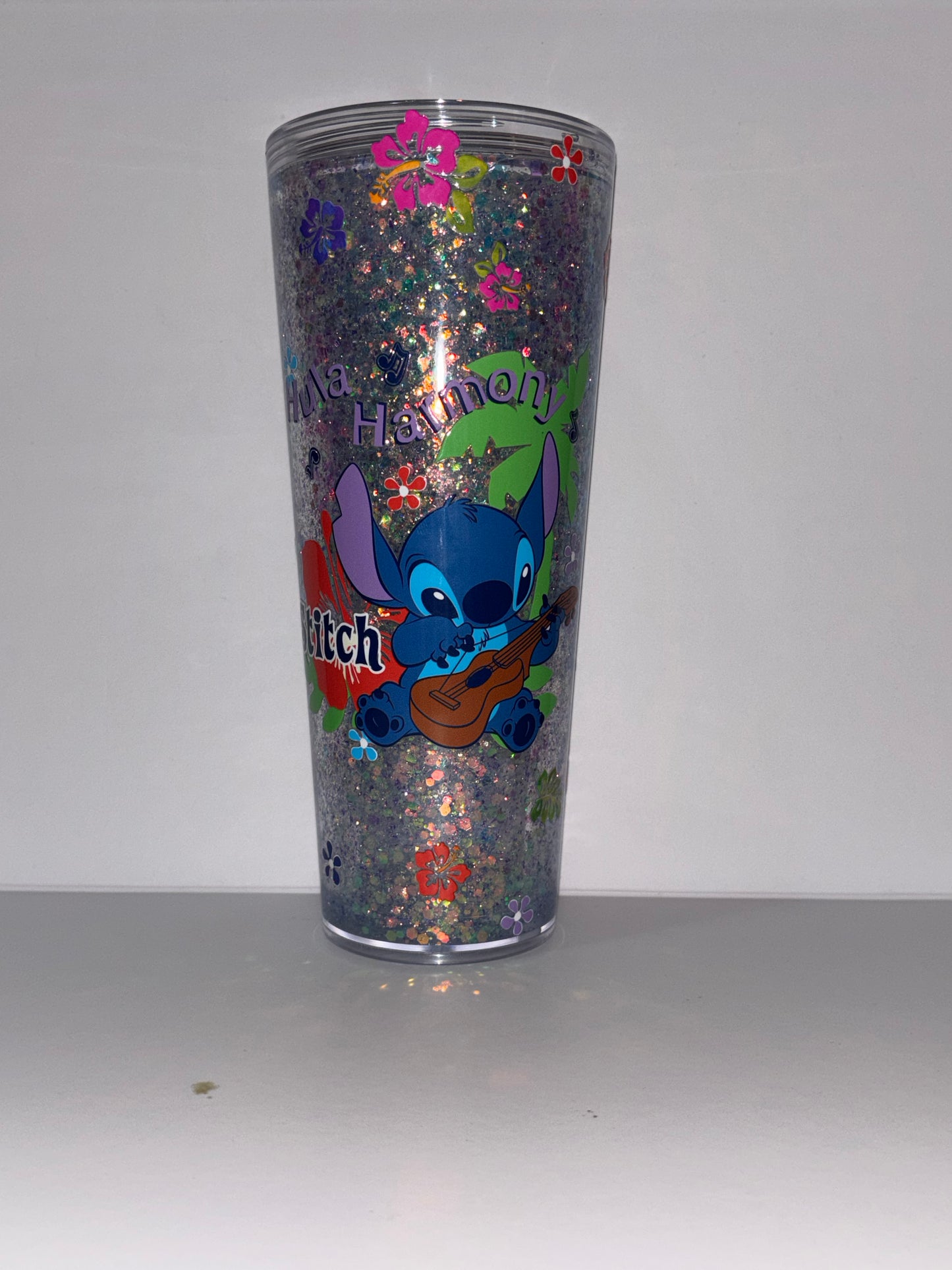 24oz Tropical Blue Alien Snowglobe Tumbler | Ready to Ship Glitter Cup