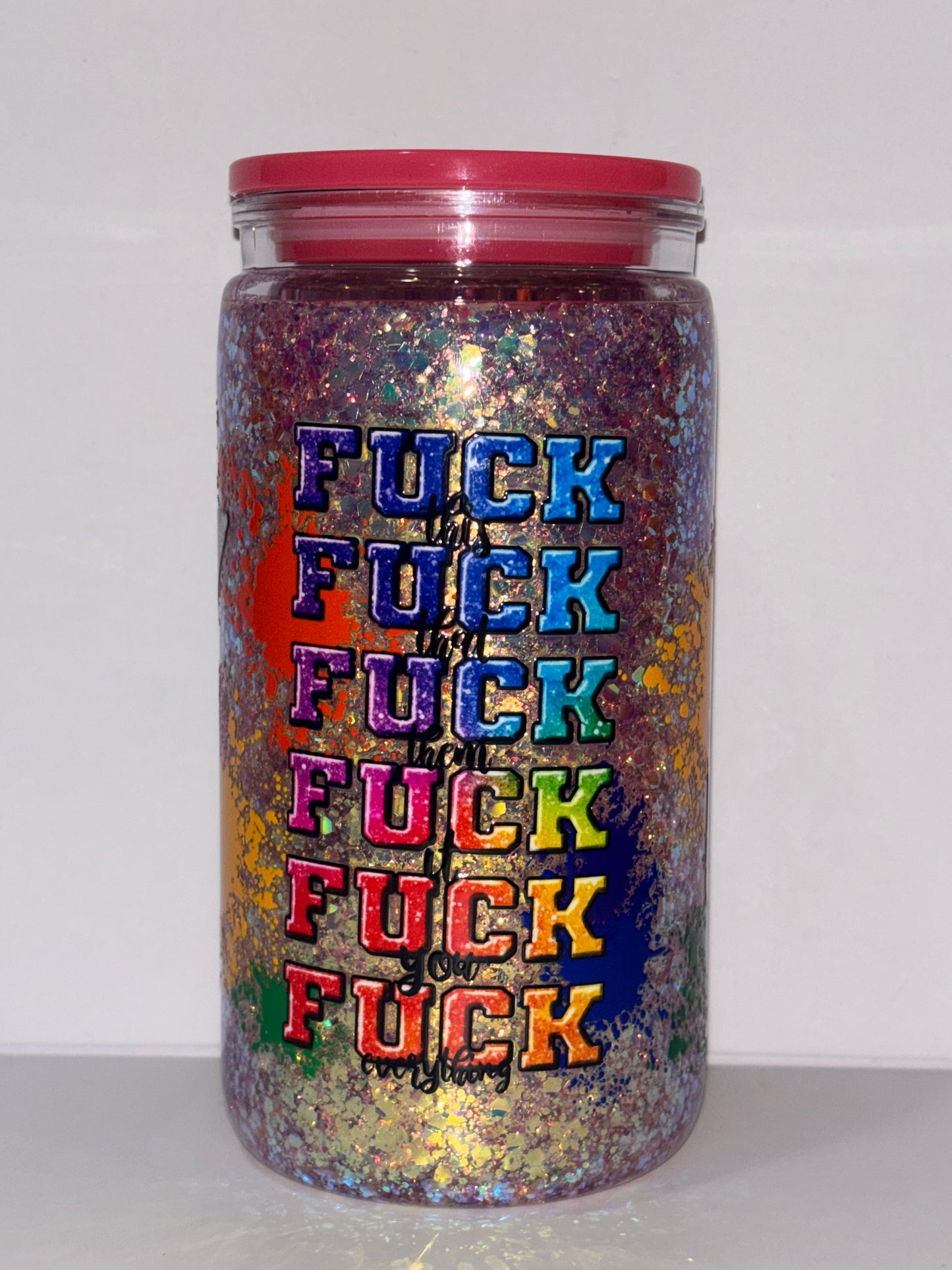 16oz Edgy Skull Snowglobe Tumbler | Ready to Ship Glitter Cup