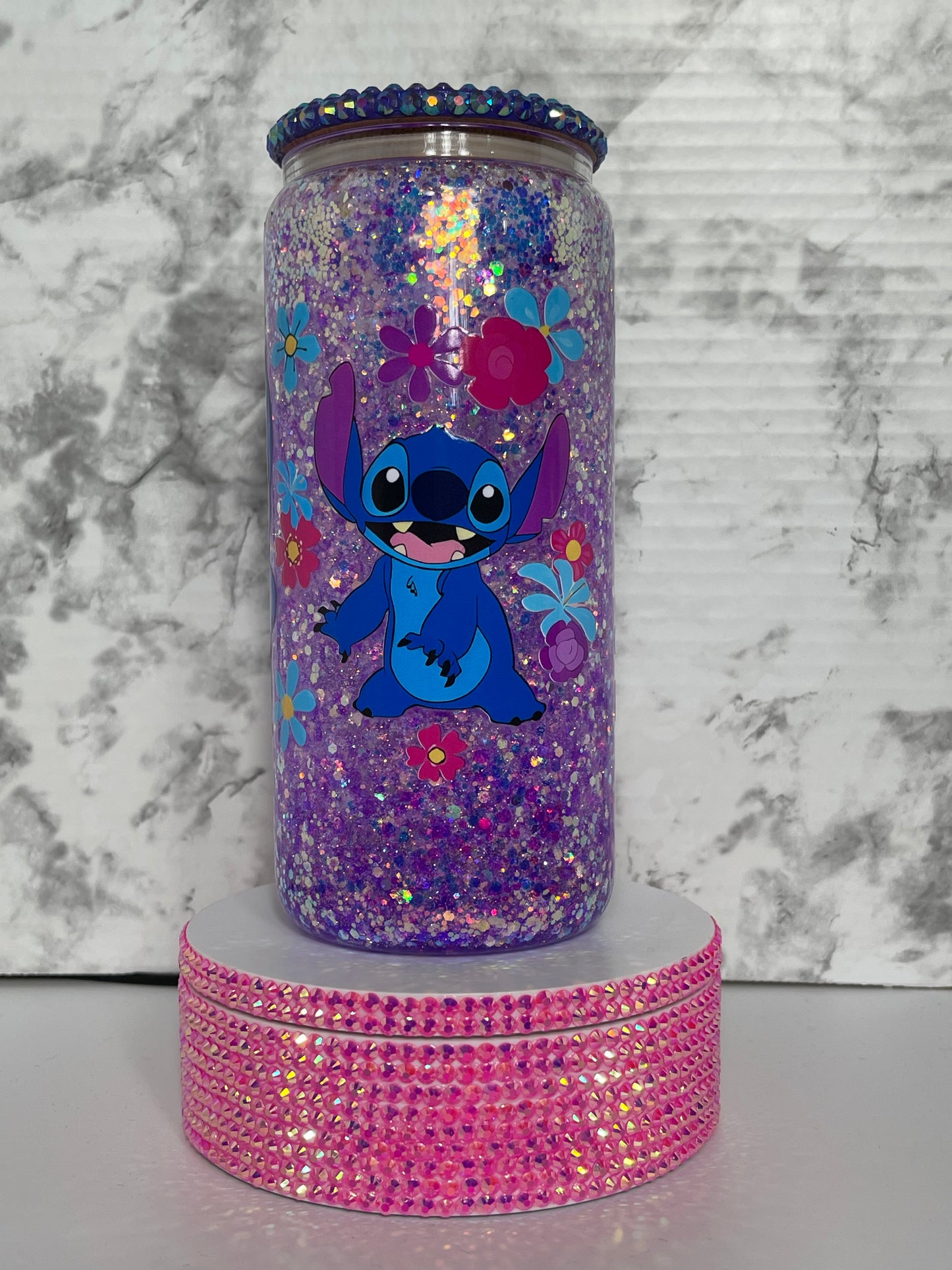 Stitch Snow Globe Tumbler