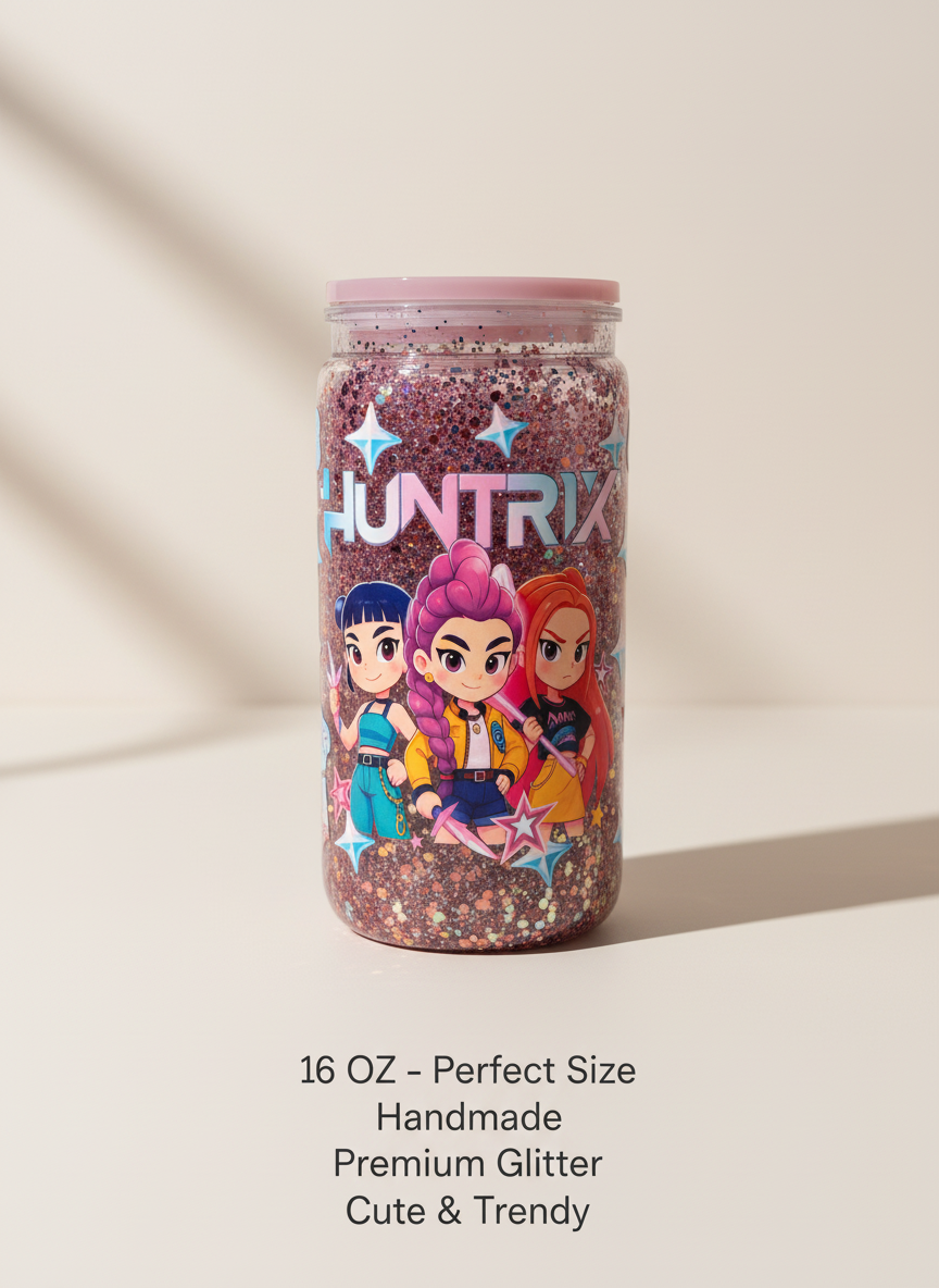 16oz K-Pop Inspired Snowglobe Tumbler | Ready to Ship Glitter Cup