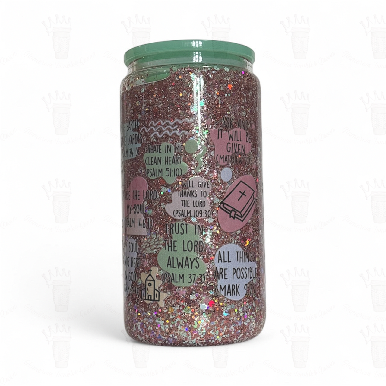 Bible Affirmations Glass Cup